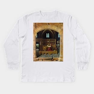 St Jerome in His Study by Antonello da Messina Kids Long Sleeve T-Shirt